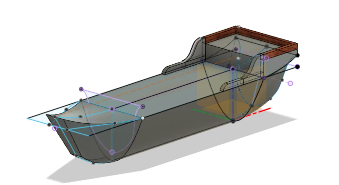 Hull with captain's quarters added