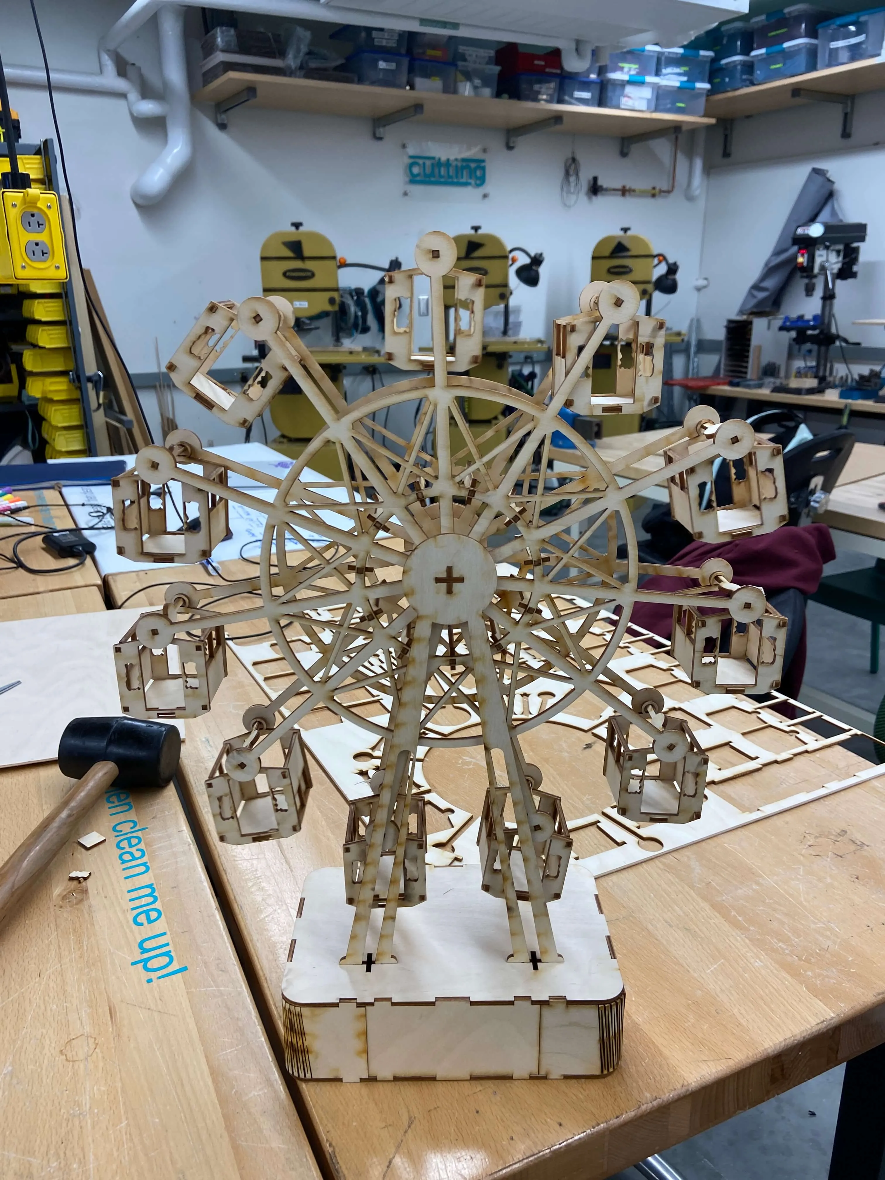 Assembled Ferris wheel