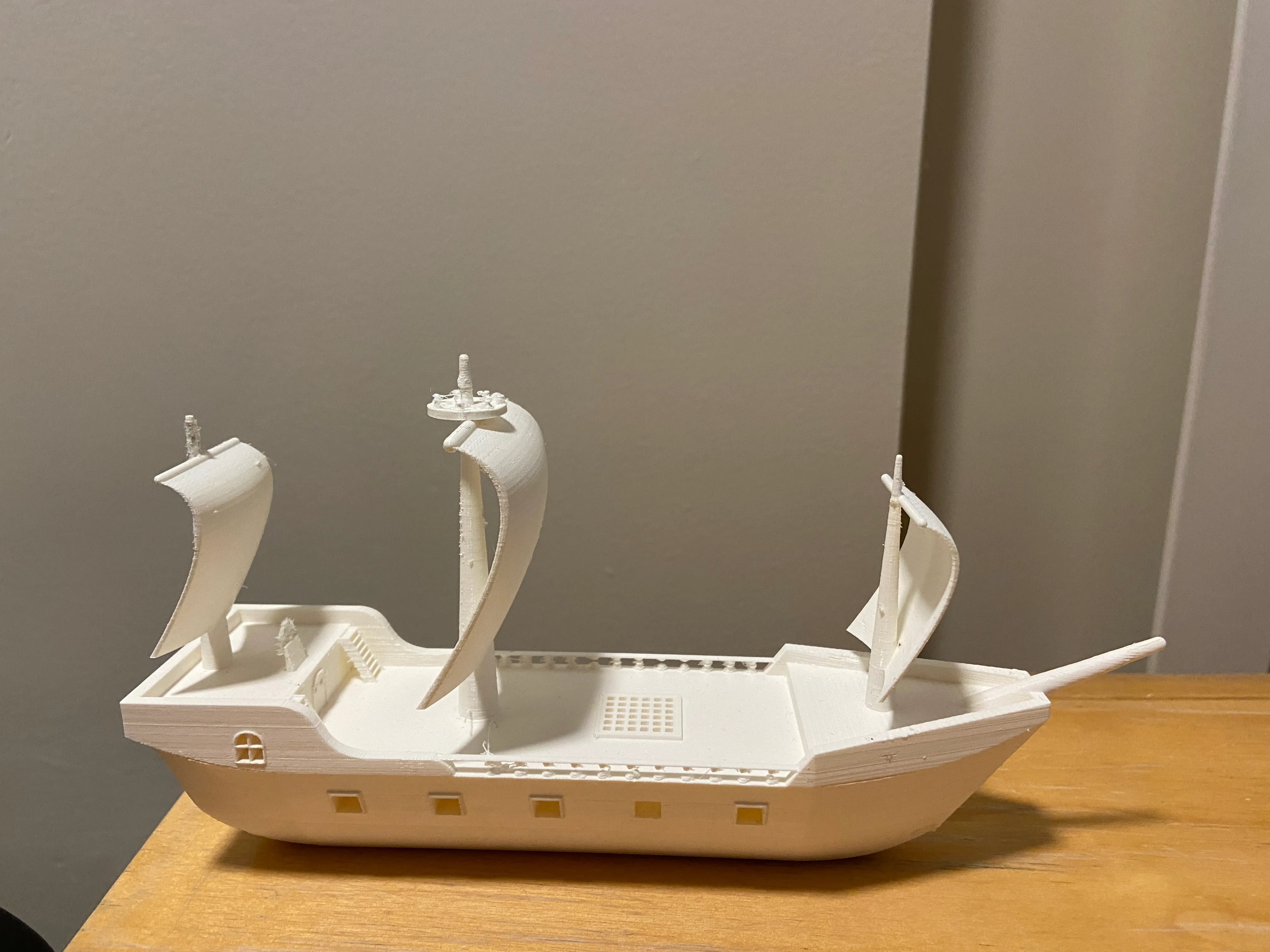 Finished pirate ship from the back
