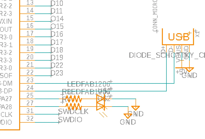 Micro USB schematic
