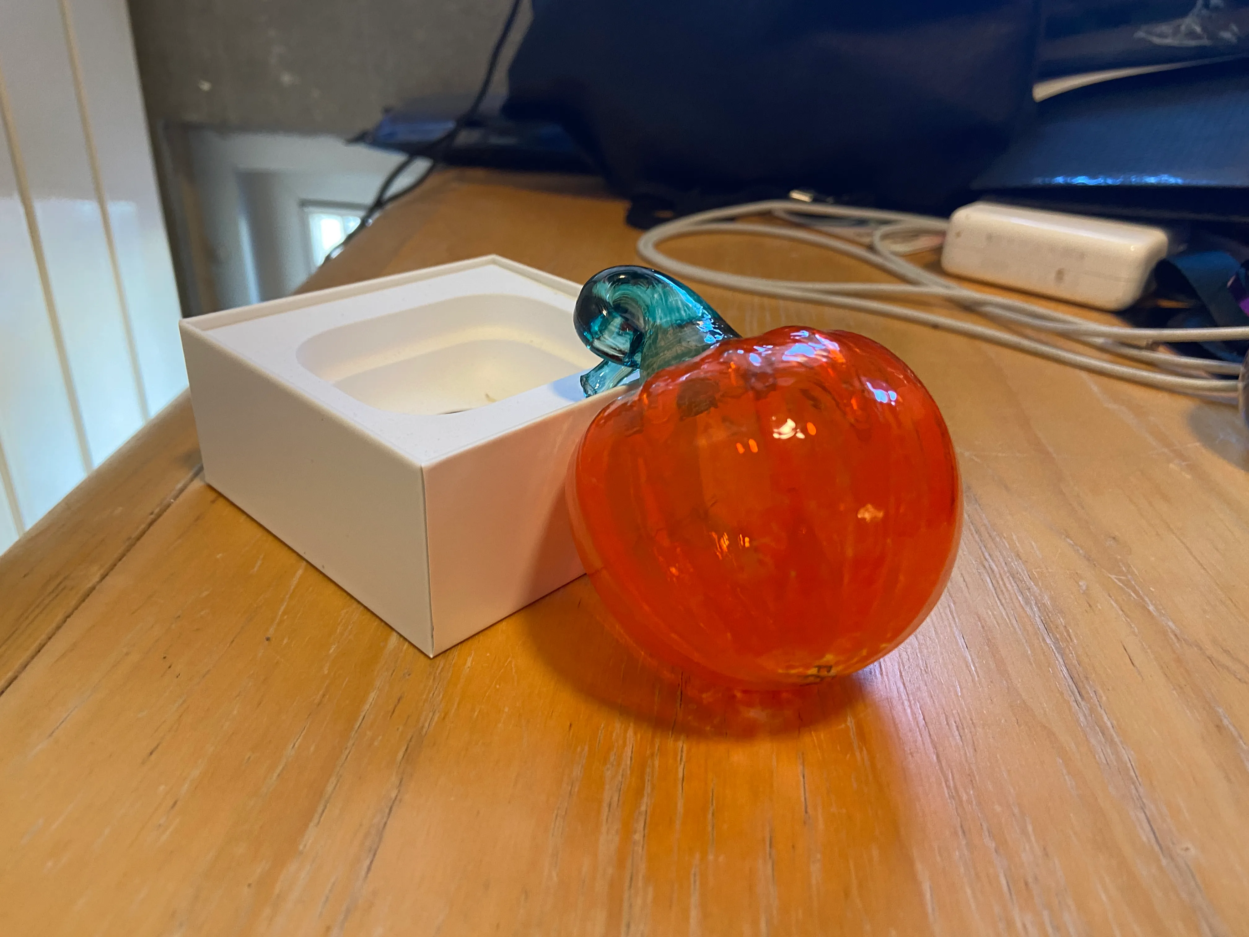 My basic attempt at a glass pumpkin