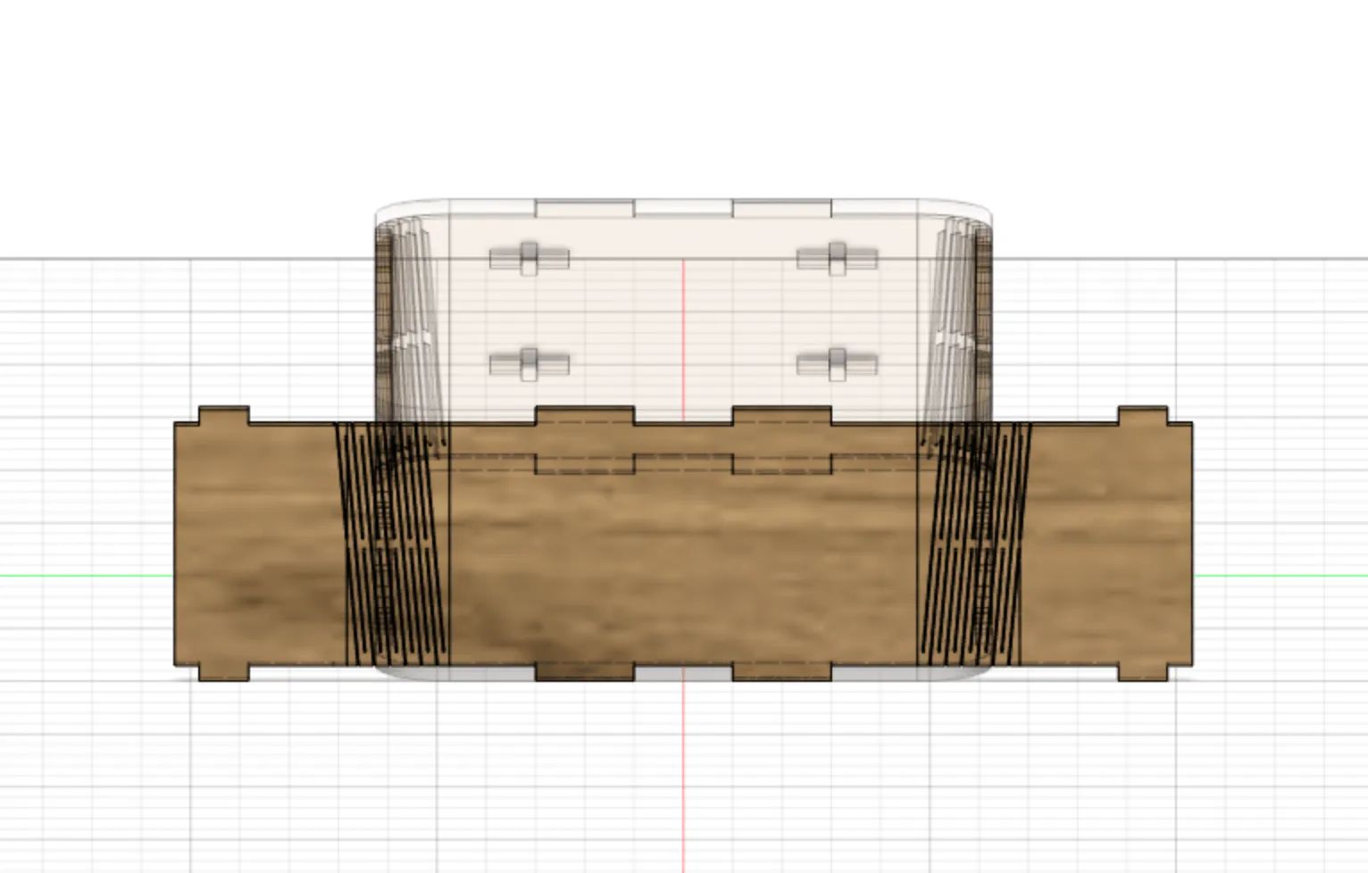 Unfolded side of the base